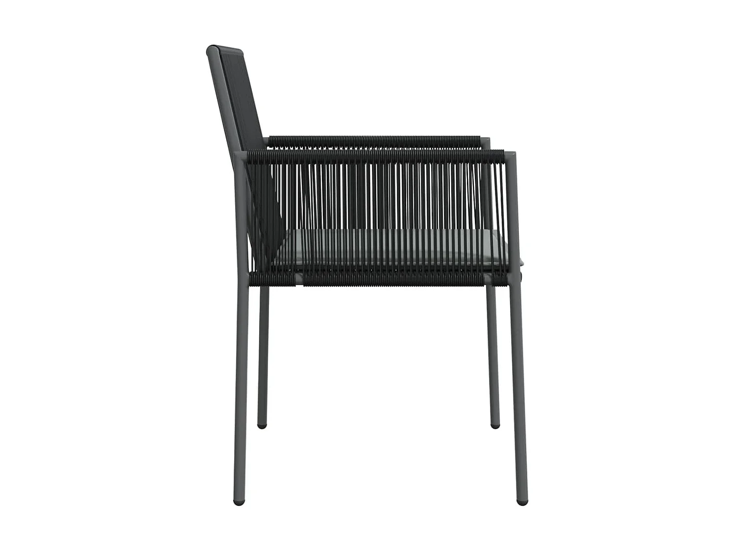 Chaises de jardin et coussins lot de 2 noir 54x60,5x83,5 cm SEF57515