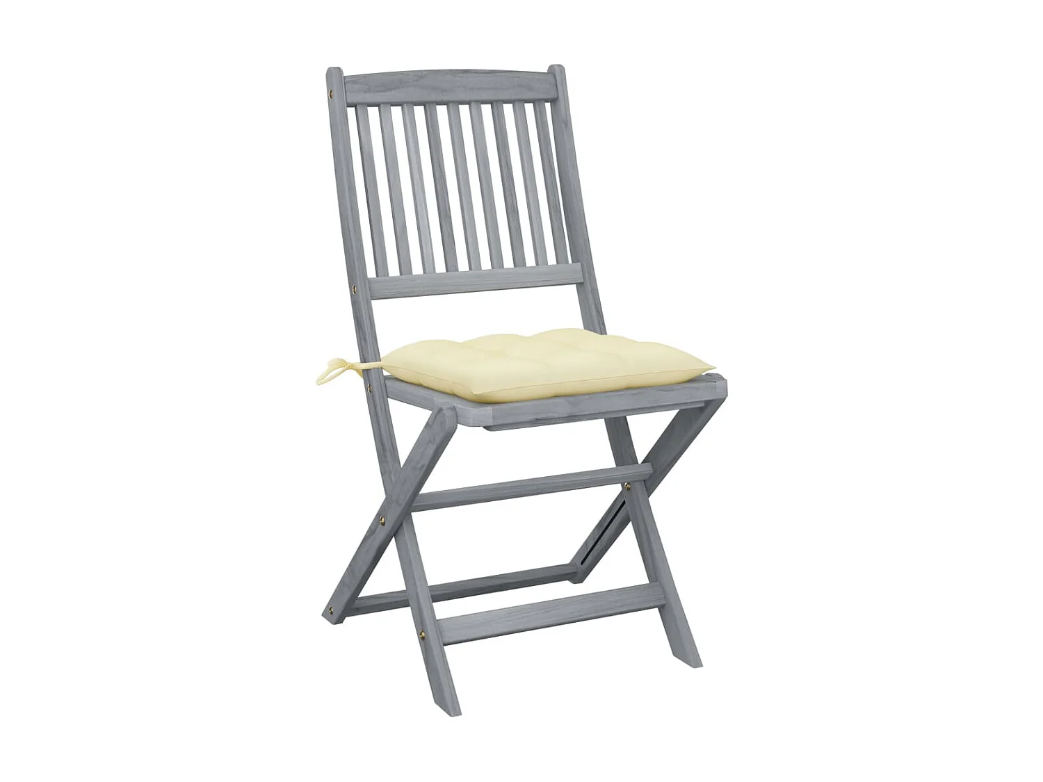 Klappbare Gartenstühle 2 Stk.| Outdoor-Stuhl mit Kissen Massivholz Akazie -gkd871692