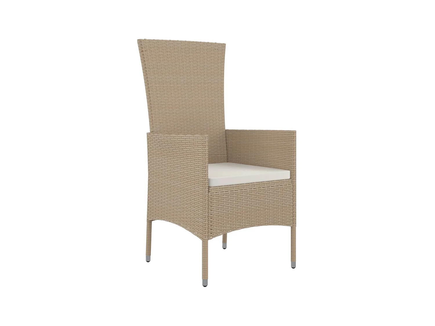 Chaises de jardin avec coussins 2 pcs Résine tressée Beige SEF79685