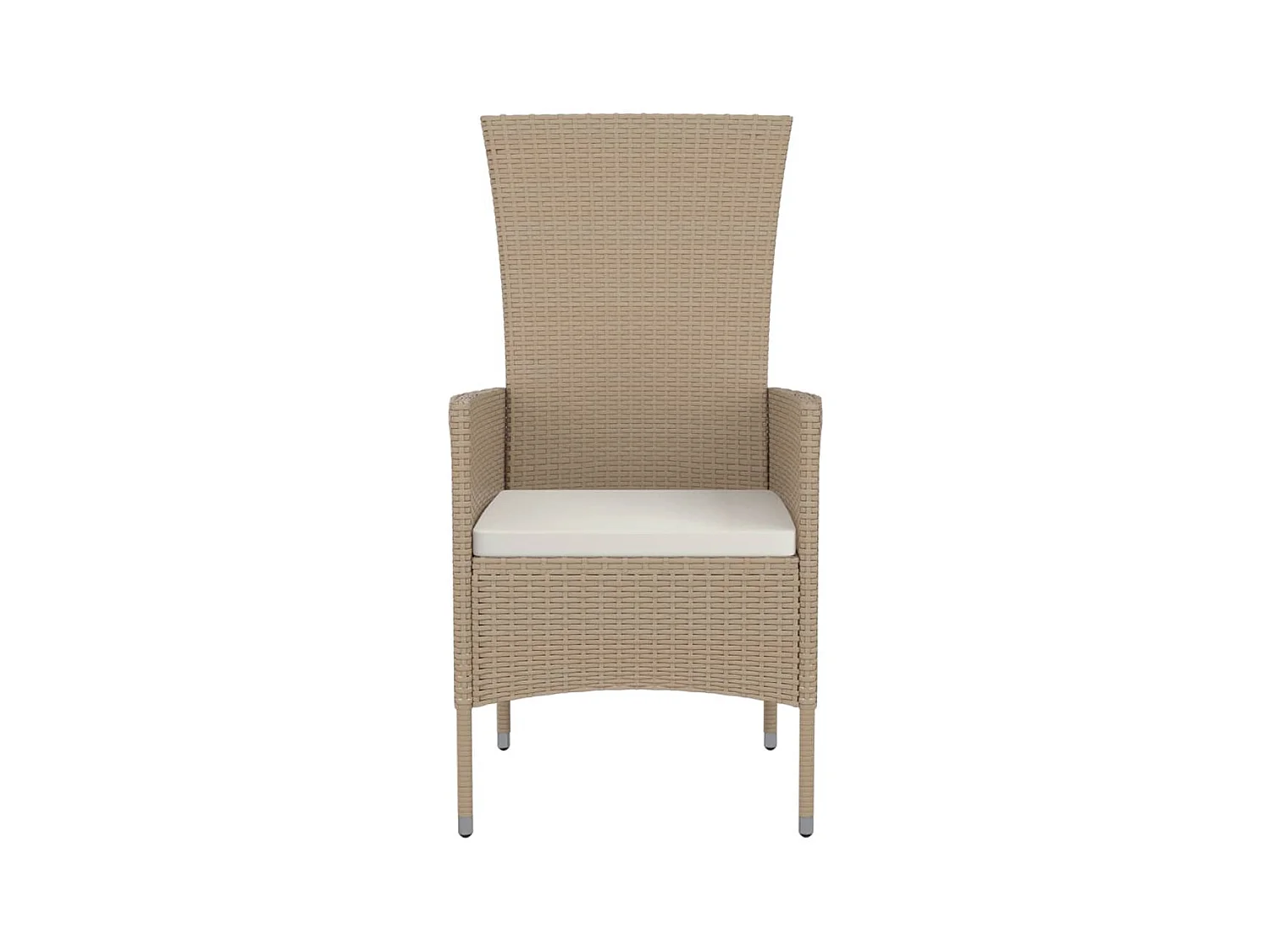 Chaises de jardin avec coussins 2 pcs Résine tressée Beige SEF79685