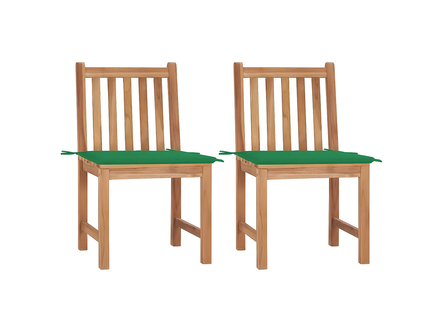 Chaises de jardin 2 pcs avec coussins Bois de teck massif SEF73650