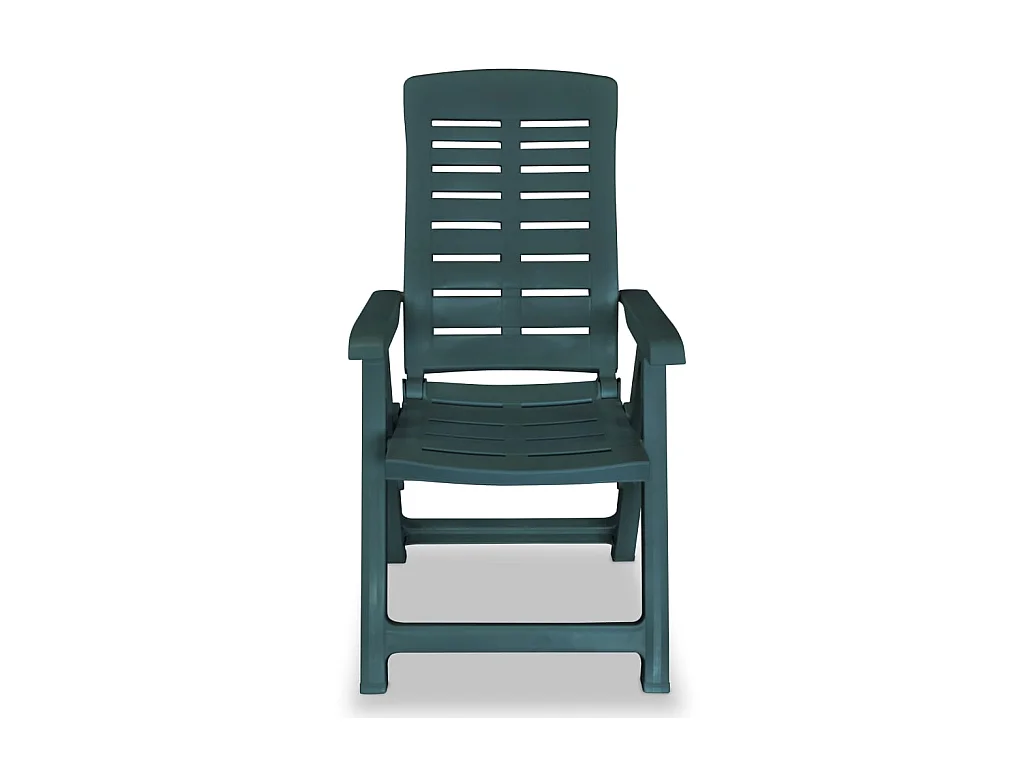 Chaises inclinables de jardin 4 pcs Plastique Vert SEF67912