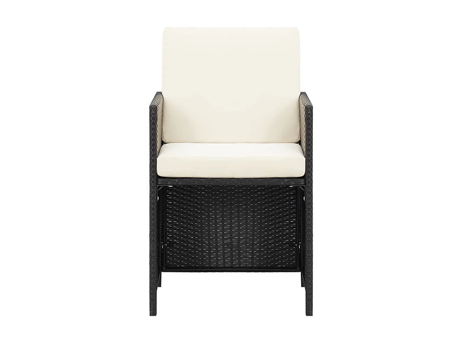 Chaises de jardin 4 pcs Résine tressée Noir SEF51162