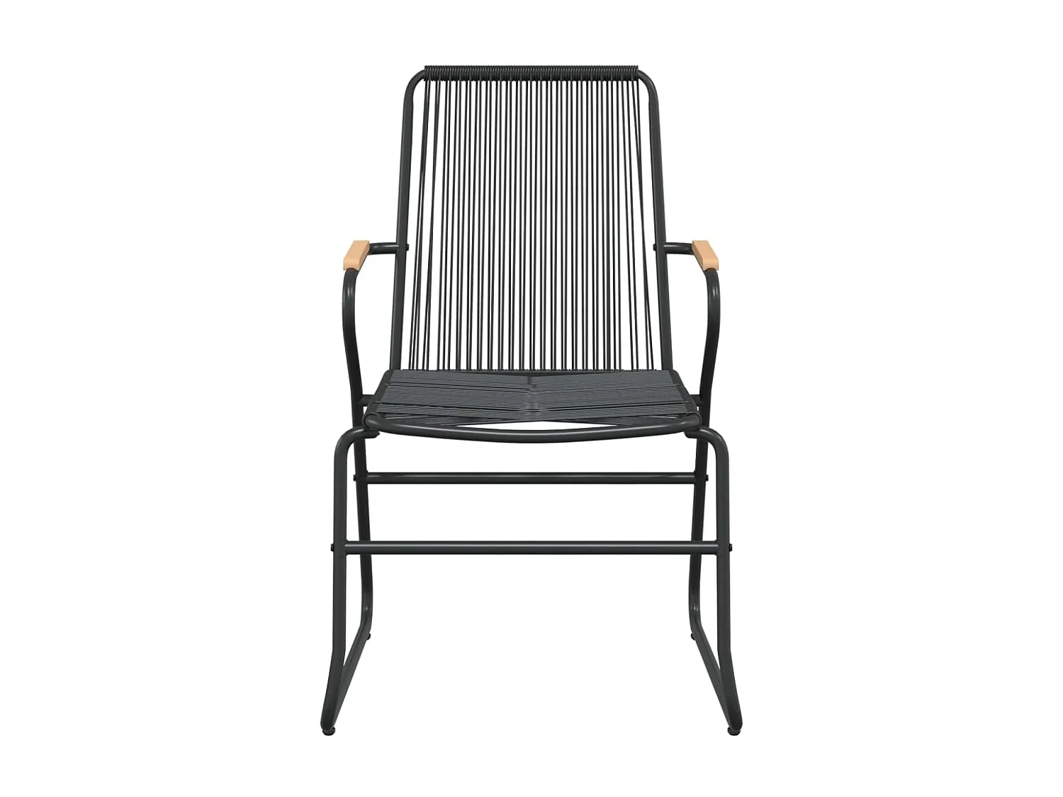 Chaises de jardin 2 pcs noir 58x59x85,5 cm Rotin PVC SEF87867
