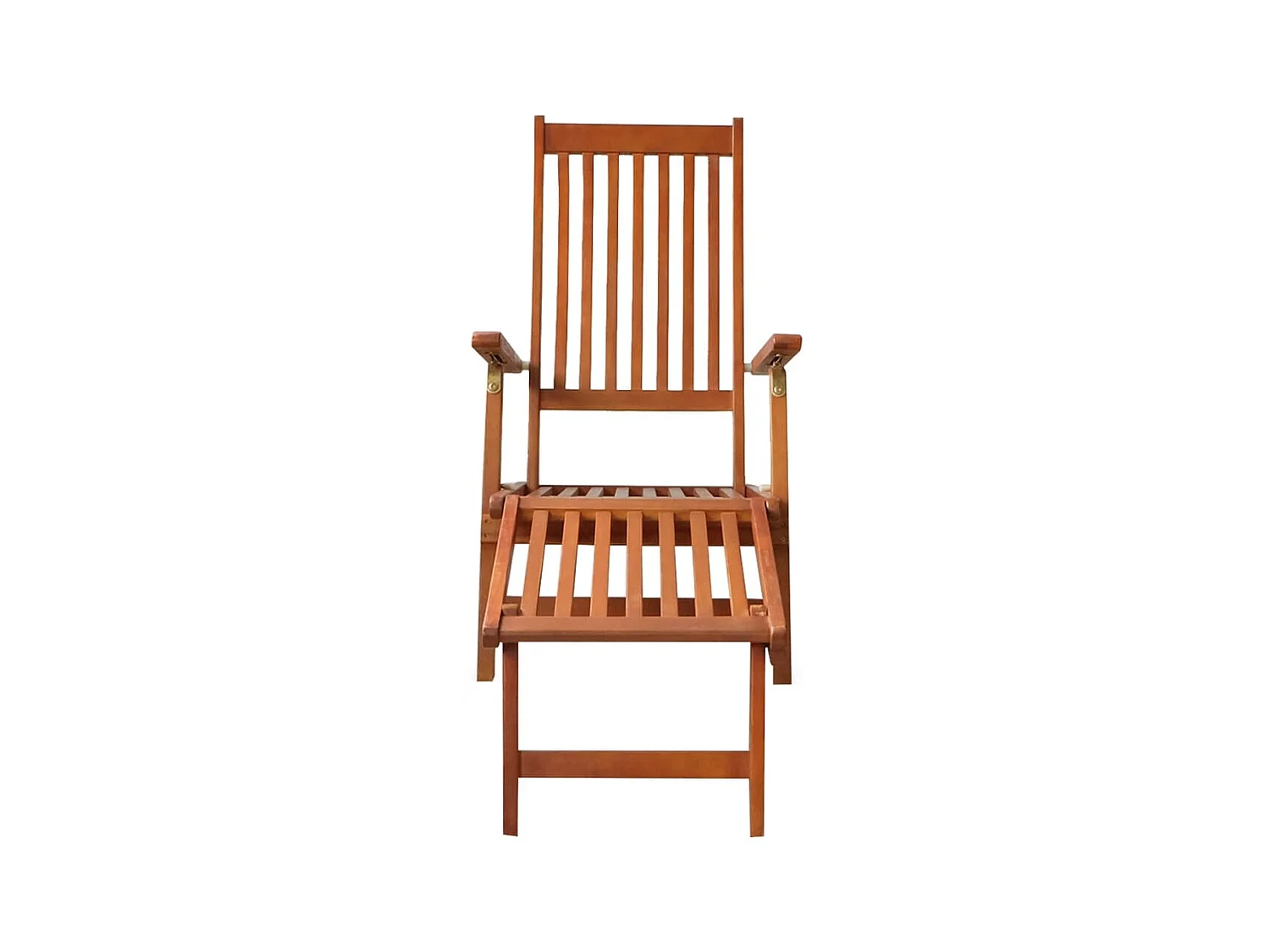 Tumbona de jardín con reposapiés y cojín madera maciza acacia ES88734