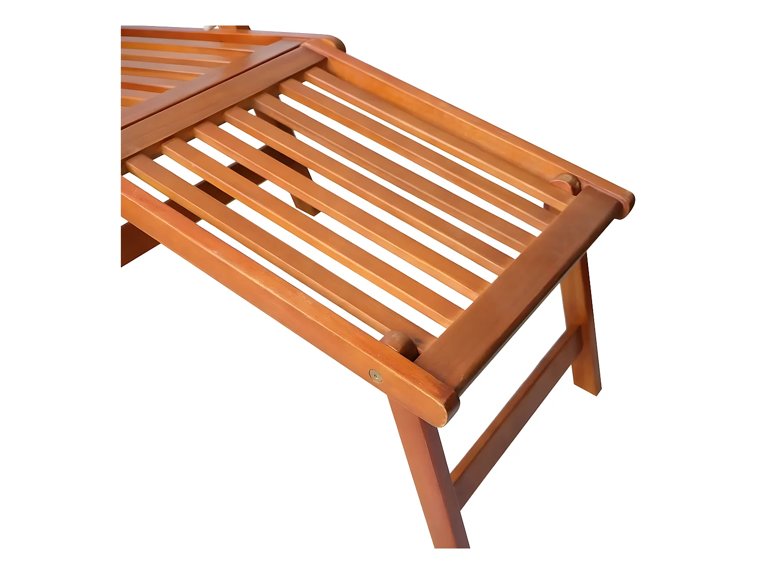 Tumbona de jardín con reposapiés y cojín madera maciza acacia ES88734