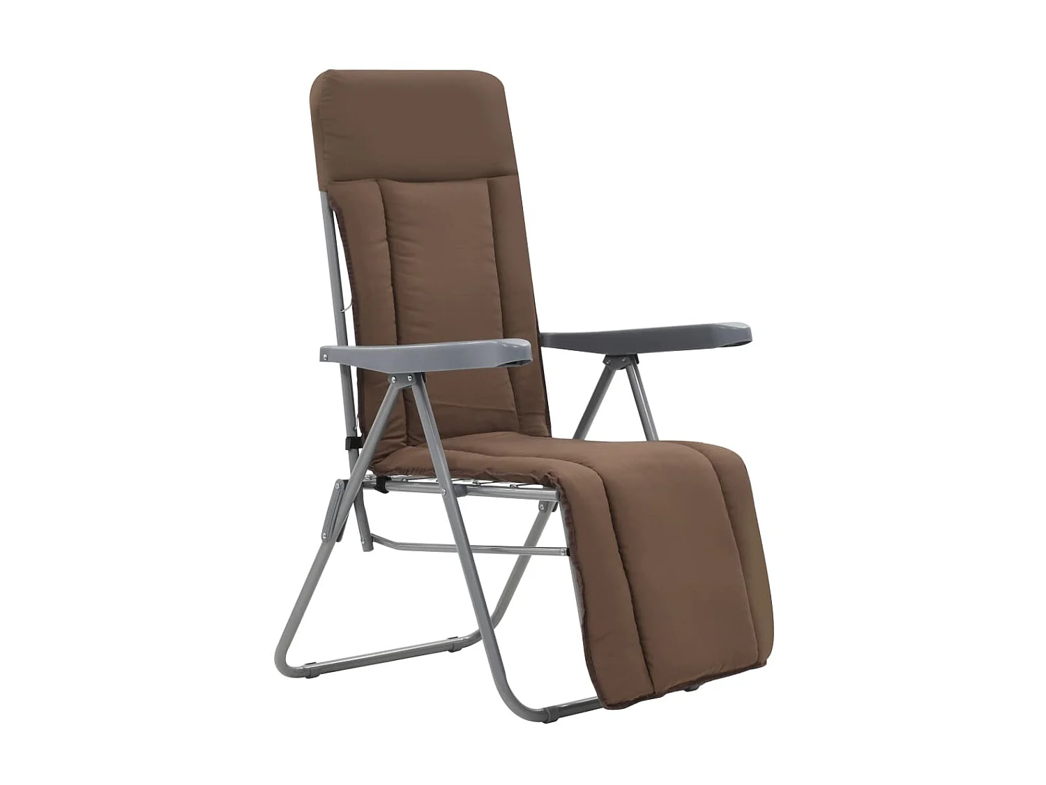 Chaises pliables de jardin avec coussins 2 pcs Marron SEF40069