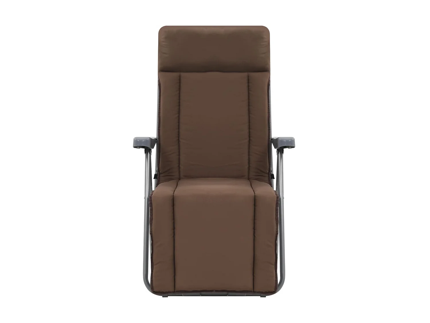 Chaises pliables de jardin avec coussins 2 pcs Marron SEF40069