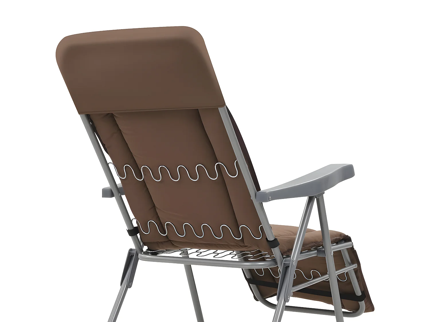 Chaises pliables de jardin avec coussins 2 pcs Marron SEF40069