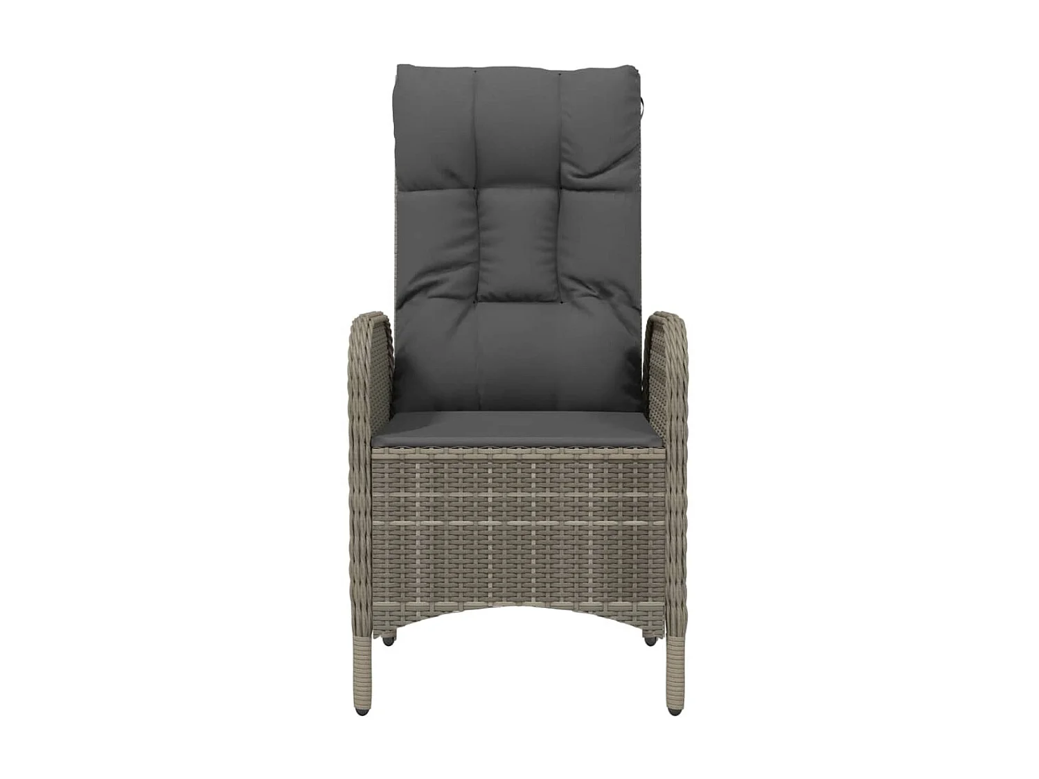 Chaises d'extérieur 2 pcs Résine tressée Gris SEF59252