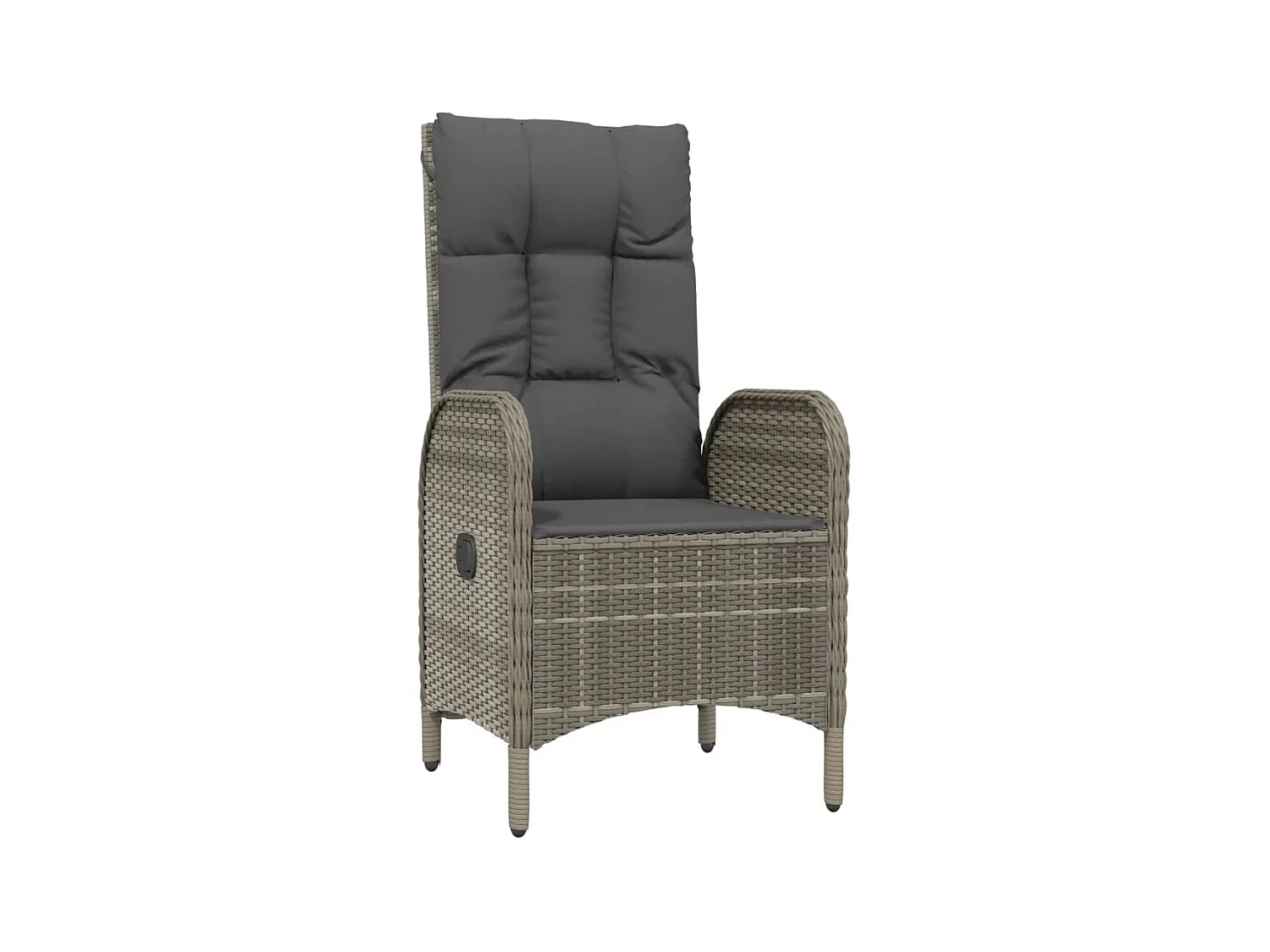 Chaises d'extérieur 2 pcs Résine tressée Gris SEF59252