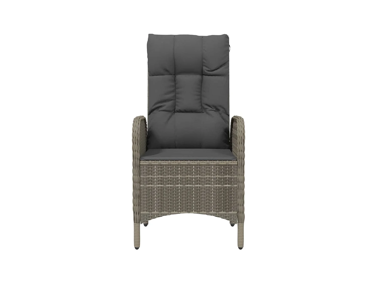 Chaises d'extérieur 2 pcs Résine tressée Gris SEF59252