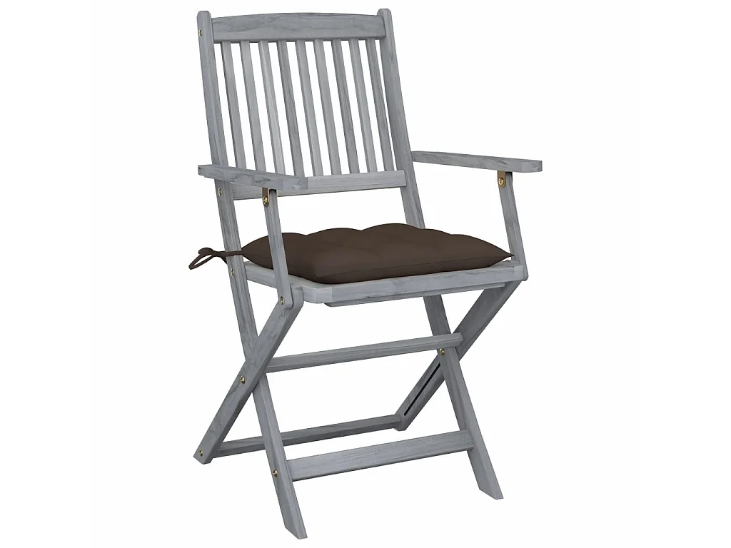 Klappbare Gartenstühle 4 Stk.| Outdoor-Stuhl mit Kissen Massivholz Akazie -gkd242590