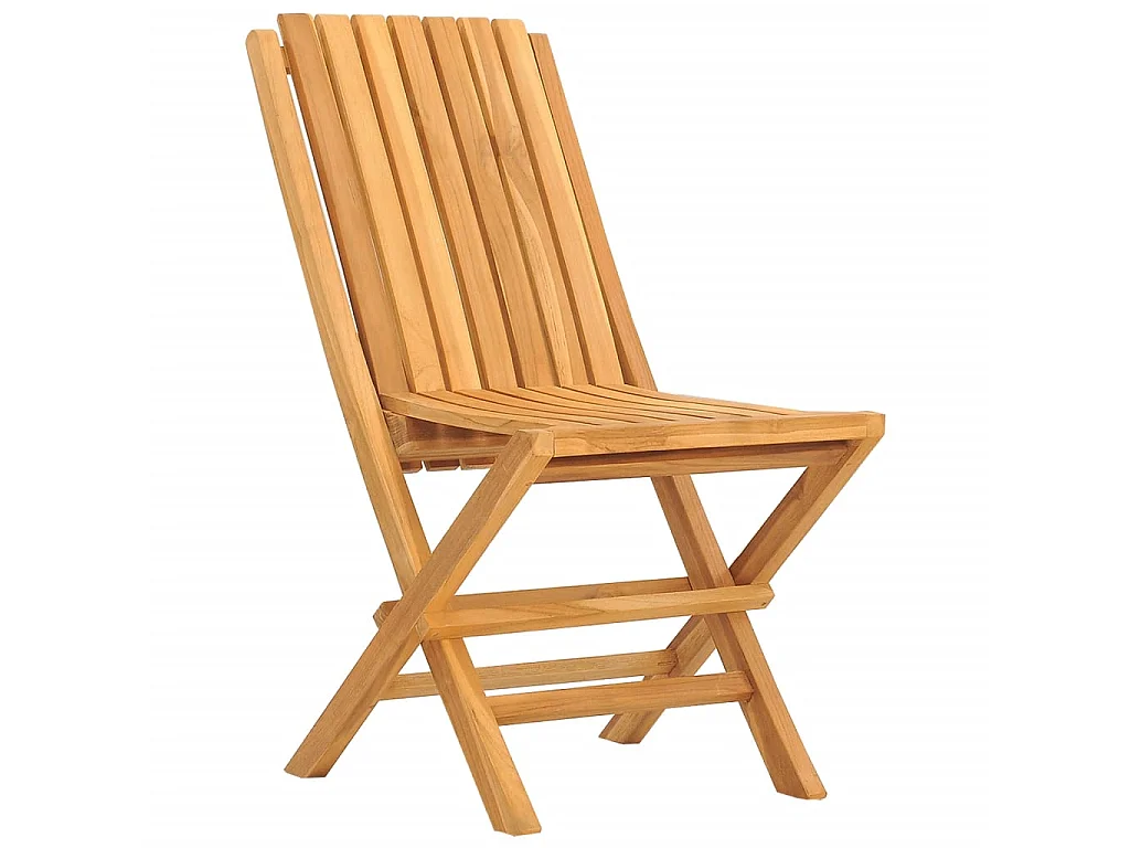 Tuinstoelen inklapbaar 2 st 47x47x89 cm massief teakhout NL98064