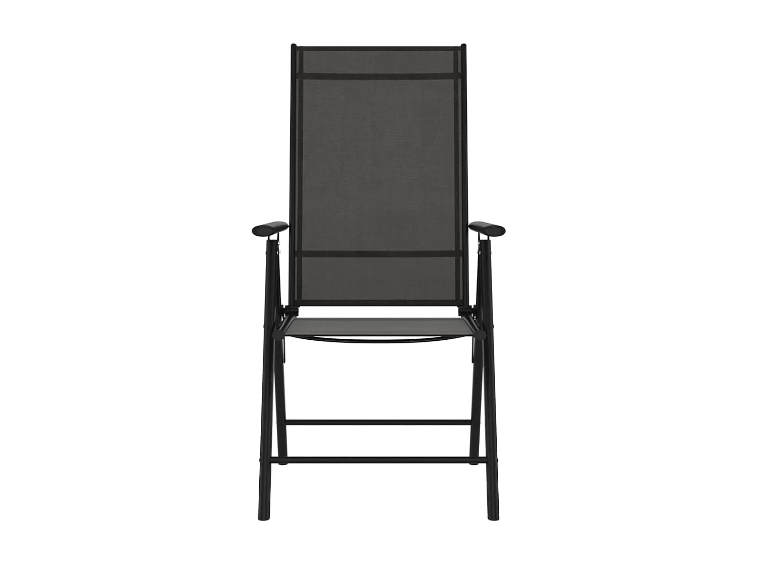 Chaises de jardin pliables 6 pcs Textilène Noir SEF34261