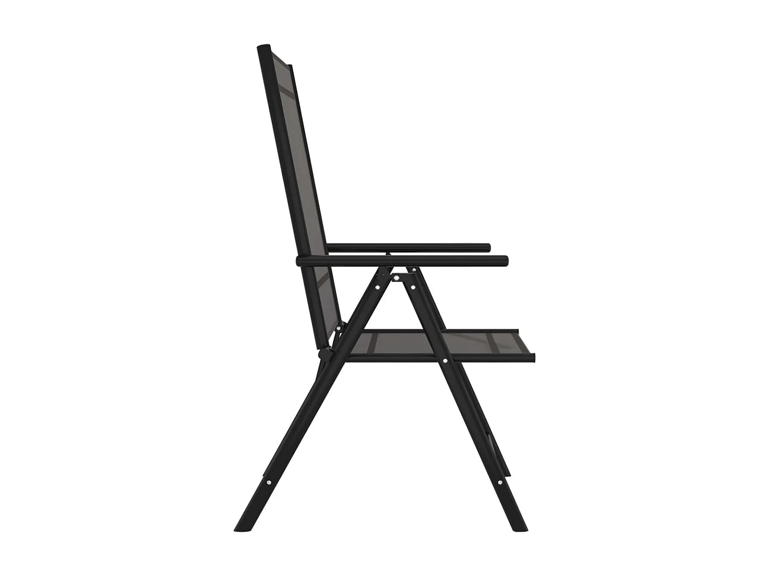 Chaises de jardin pliables 6 pcs Textilène Noir SEF34261