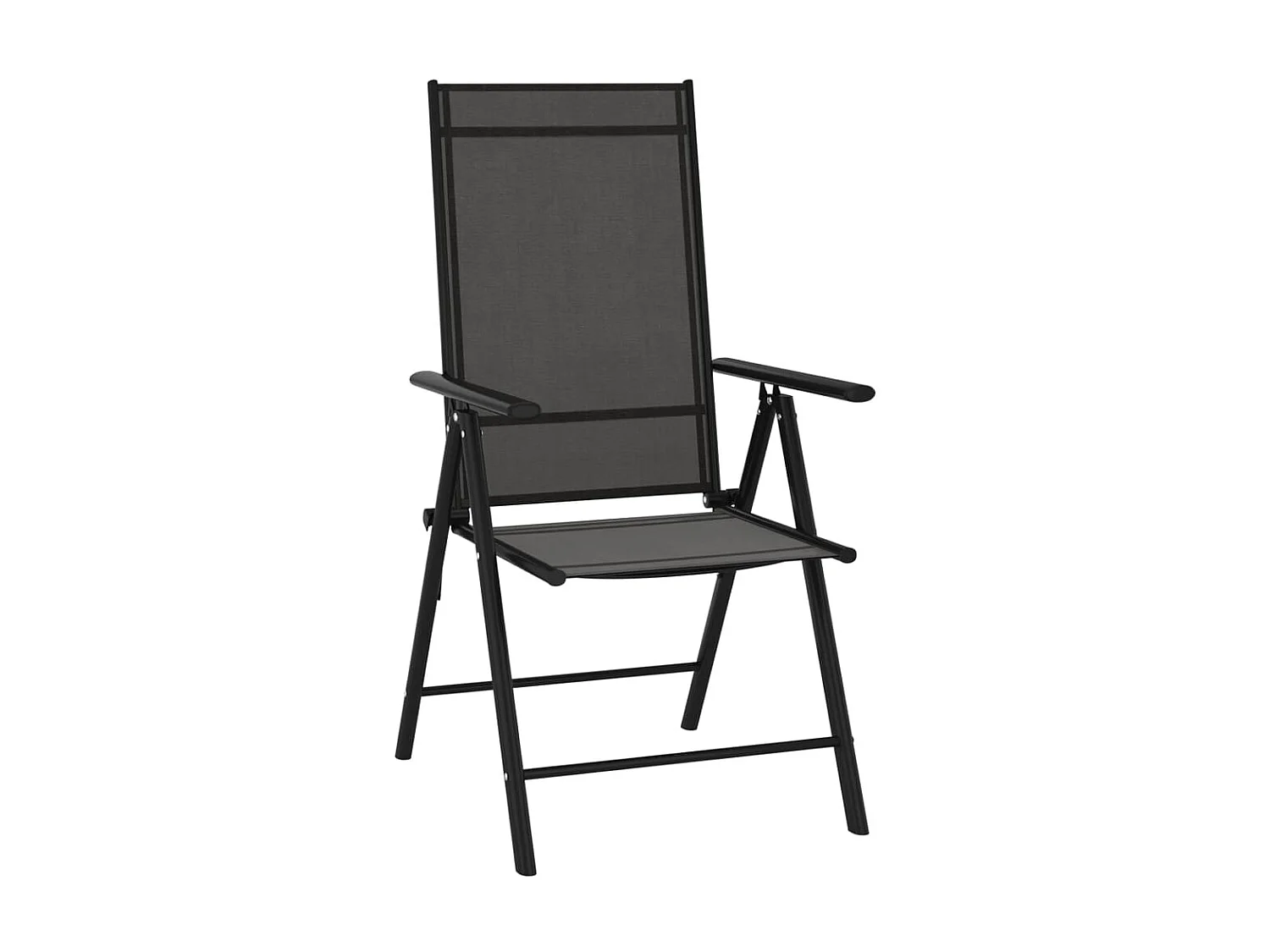 Chaises de jardin pliables 6 pcs Textilène Noir SEF34261