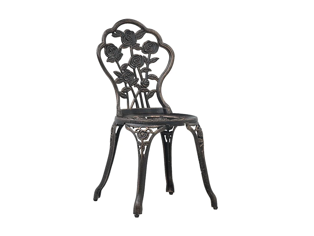 Sillas de jardín bistró 2 uds aluminio fundido color bronce ES88275