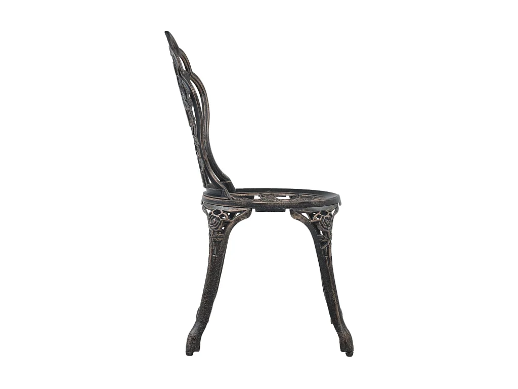 Sillas de jardín bistró 2 uds aluminio fundido color bronce ES88275