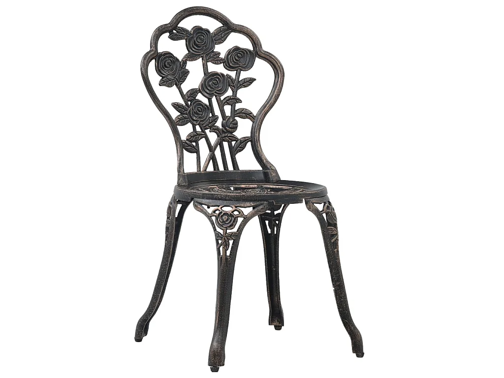 Chaises de bistro 2 pcs Bronze Aluminium coulé SEF13788