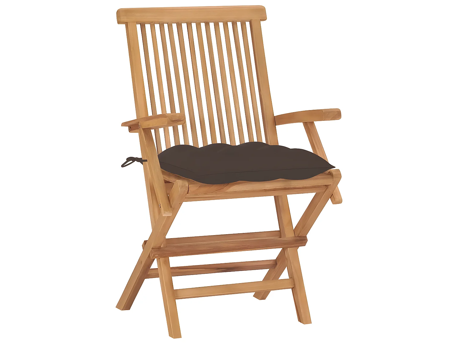 Chaises de jardin avec coussins taupe 2 pcs Bois de teck massif SEF48273