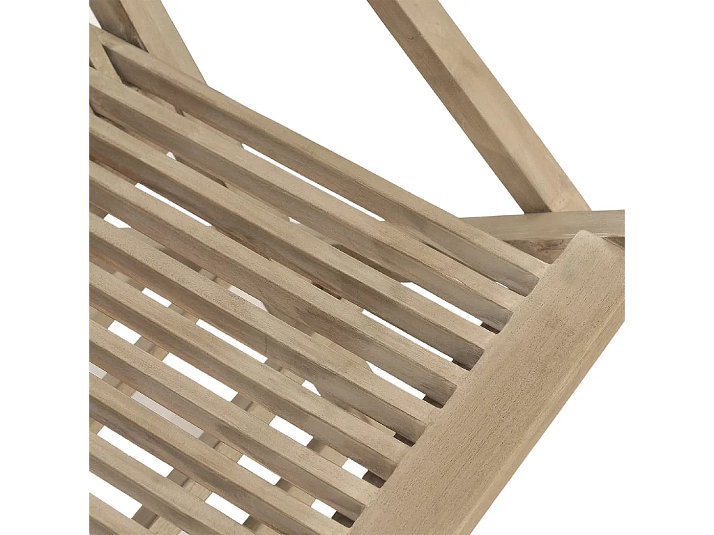 Chaises de jardin pliantes 4 pcs gris 56x61x89 cm bois de teck SEF21632