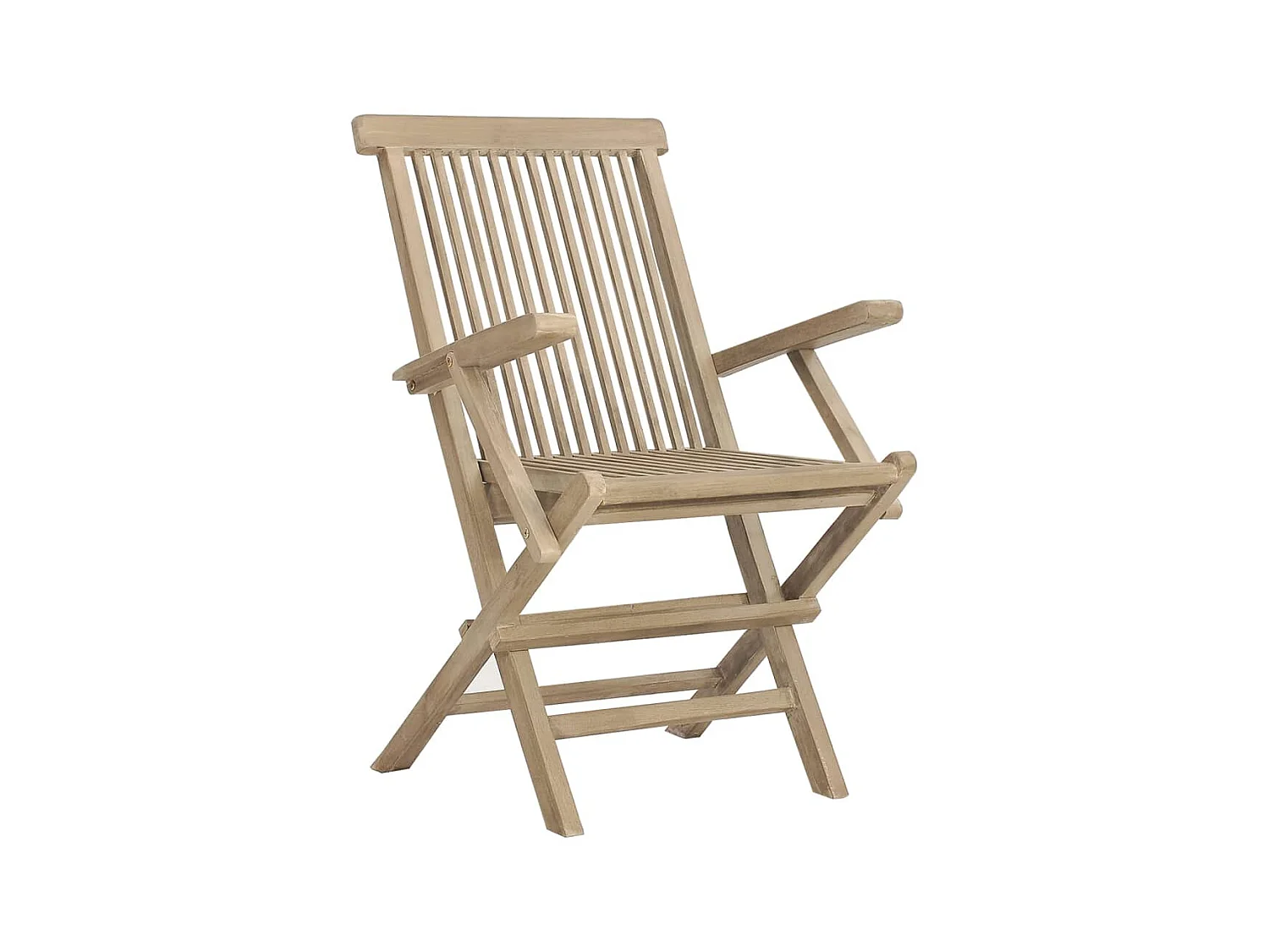 Chaises de jardin pliantes 4 pcs gris 56x61x89 cm bois de teck SEF21632