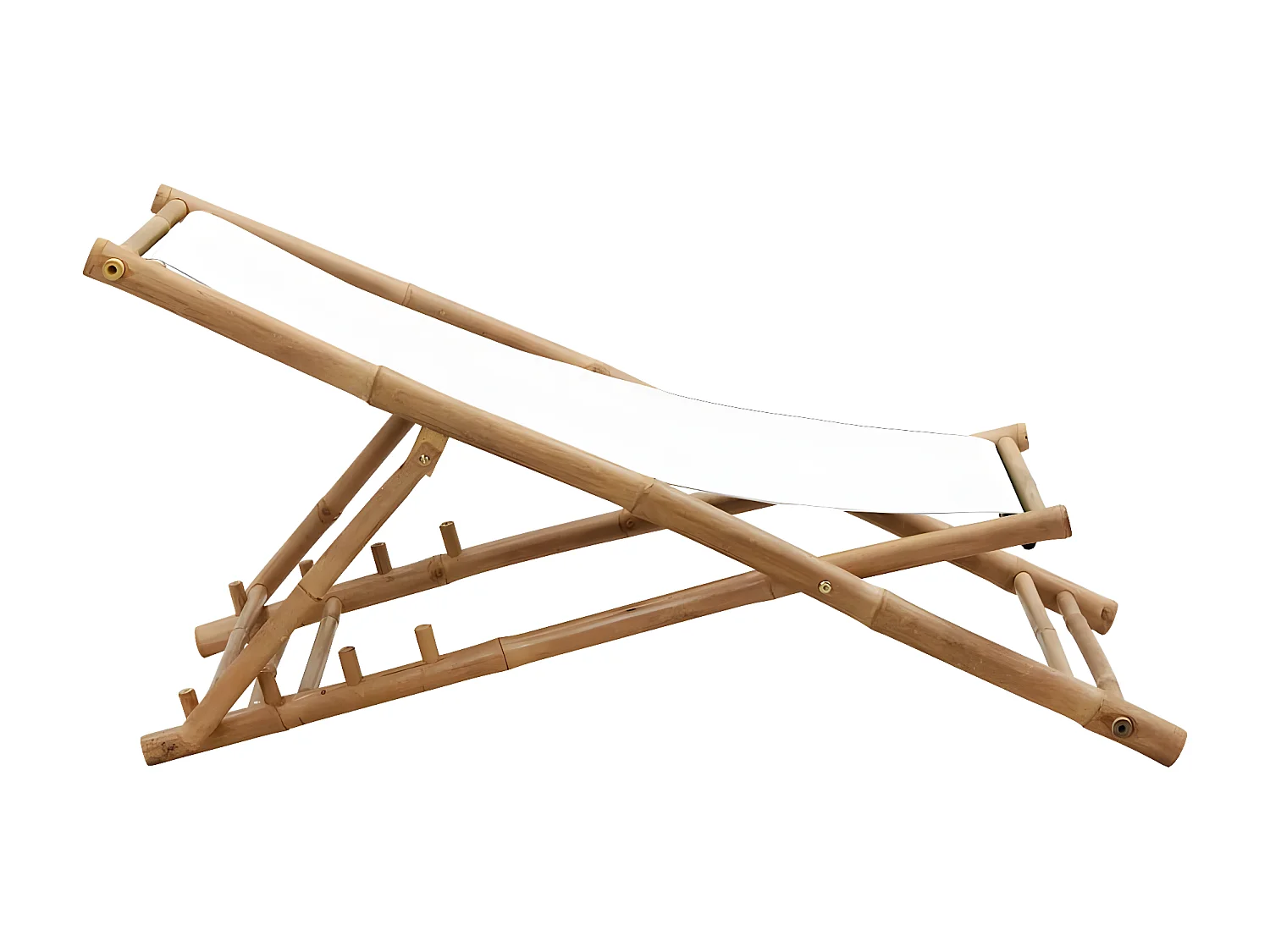 Chaise de jardin Bambou et toile SEF11638