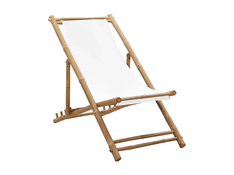 Chaise de jardin Bambou et toile SEF11638