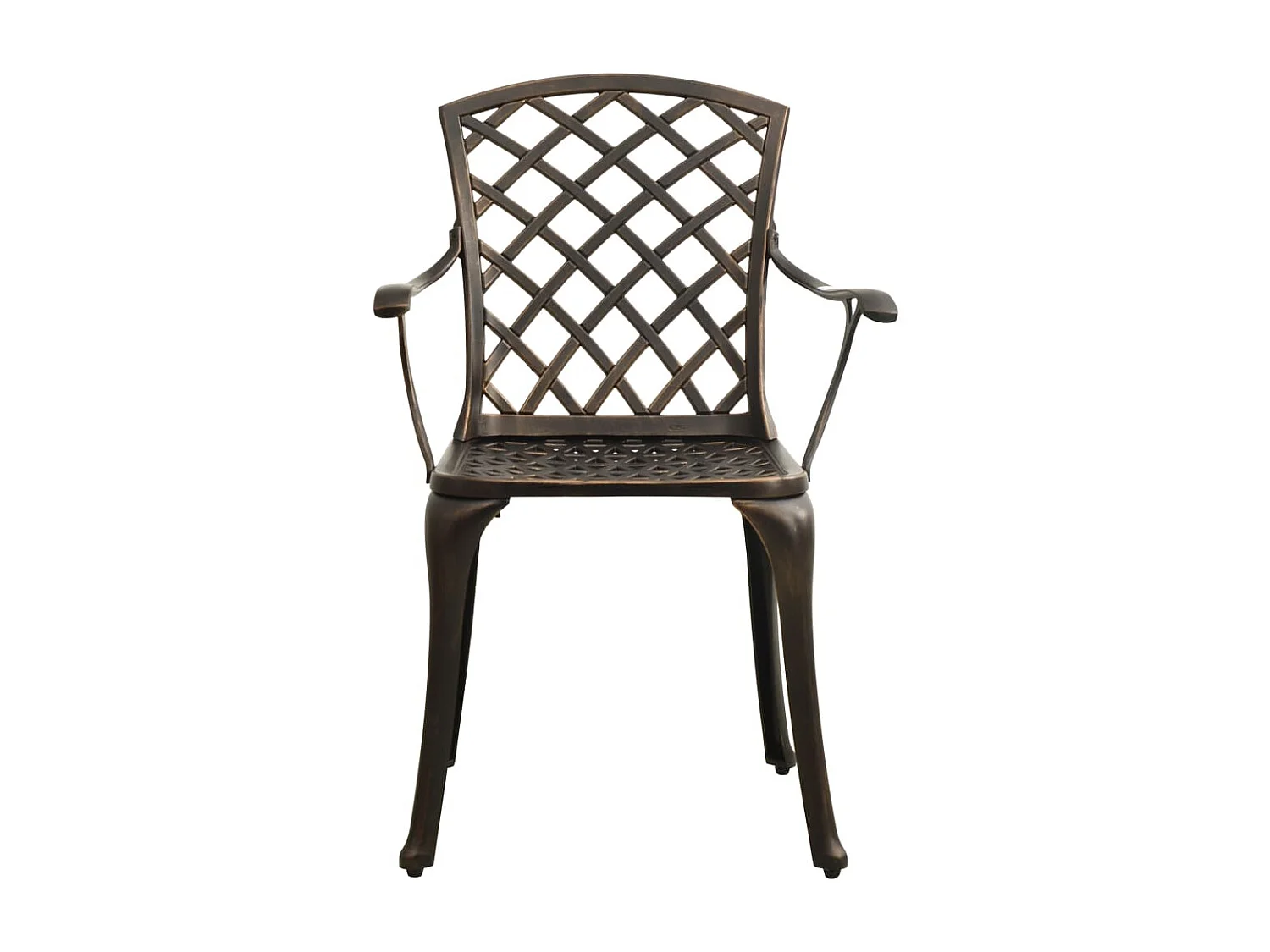 Chaises de jardin 2 pcs Aluminium coulé Bronze SEF42925