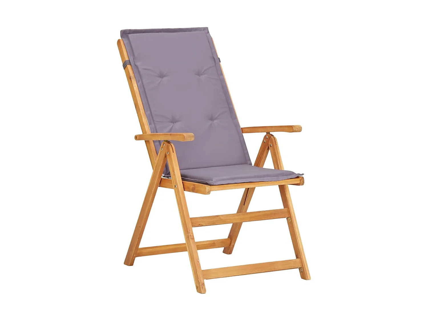 Chaises inclinables de jardin 2 pcs Marron Bois solide d'acacia SEF50776