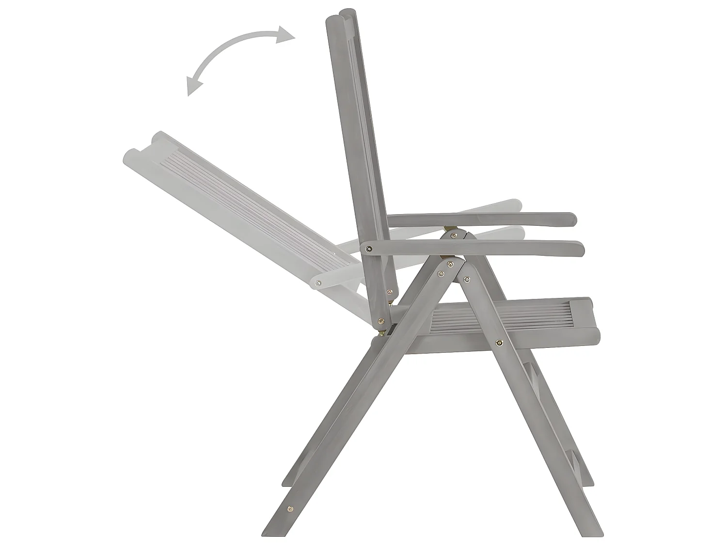 Tuinstoelen 2 st verstelbaar met kussens massief acaciahout NL95551