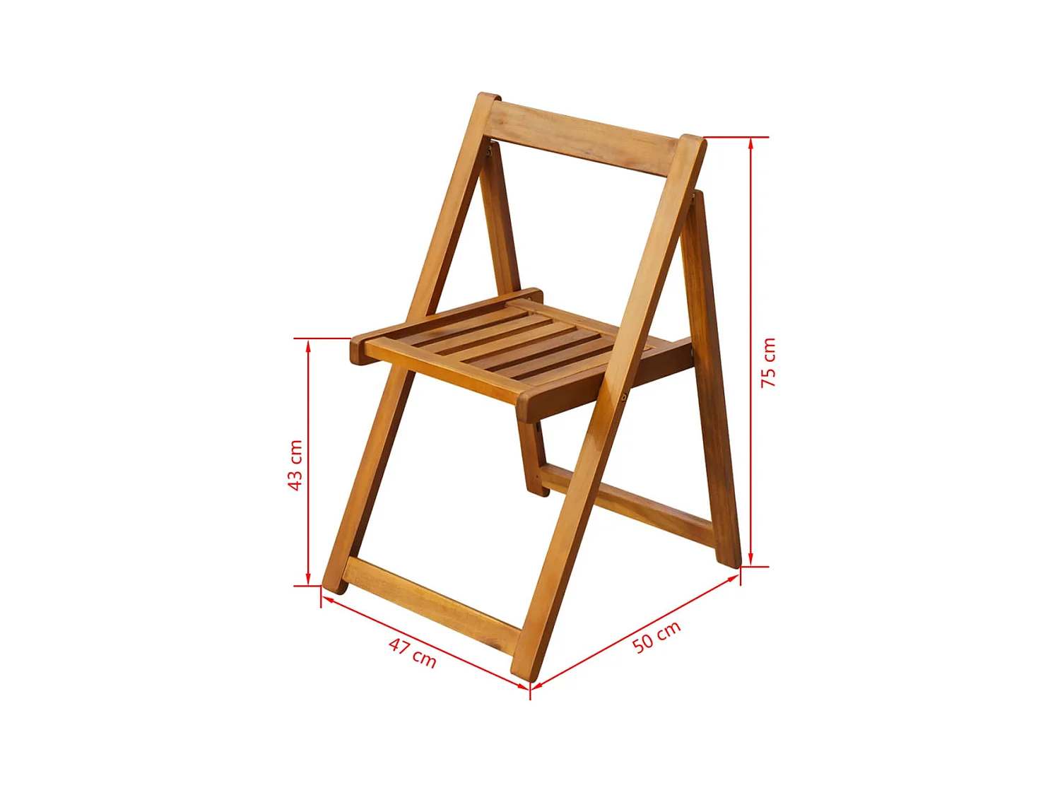 Klappbare Gartenstühle 2 Stk.| Outdoor-Stuhl Massivholz Akazie -gkd71166