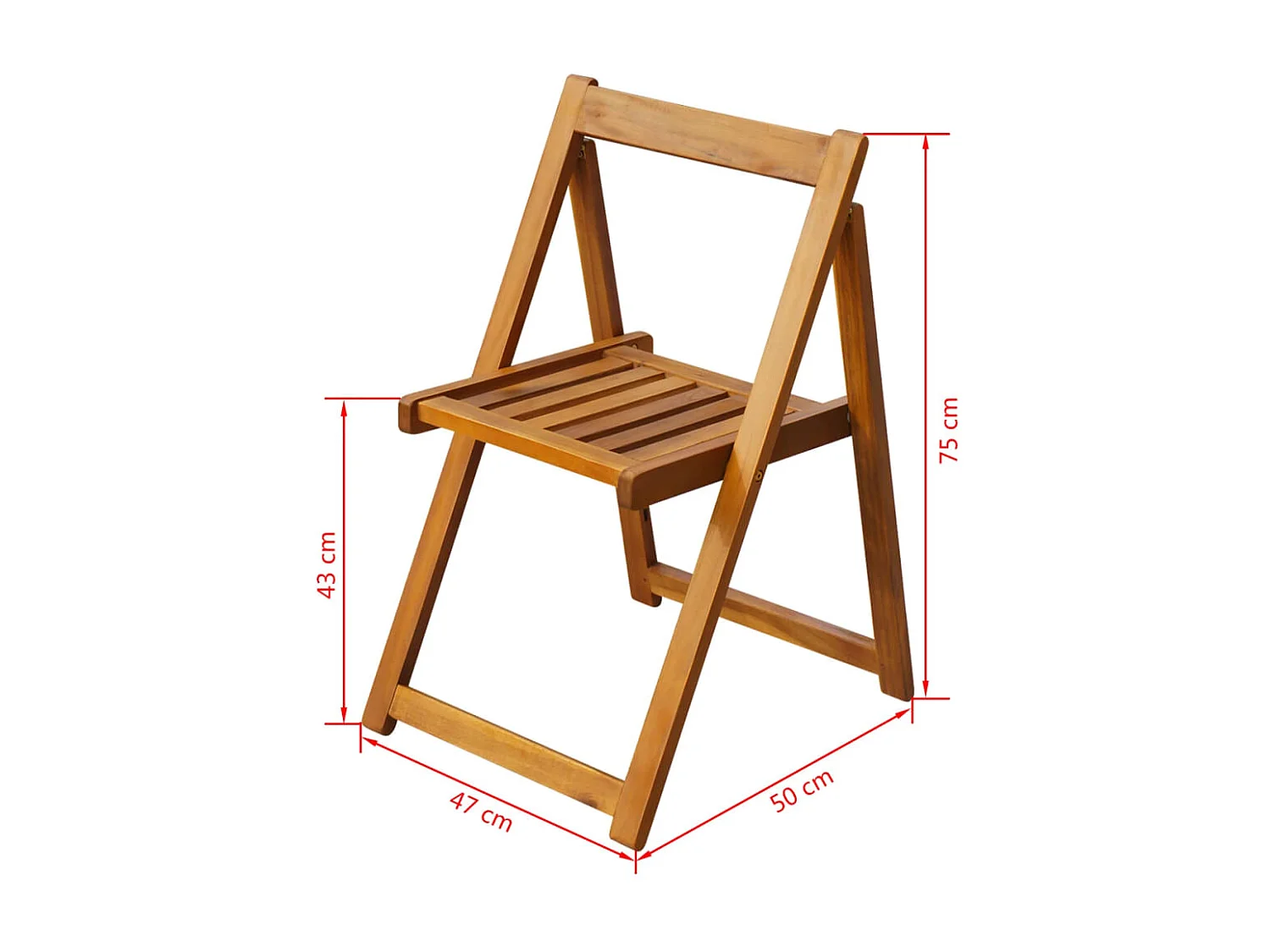 Klappbare Gartenstühle 2 Stk.| Outdoor-Stuhl Massivholz Akazie -gkd71166