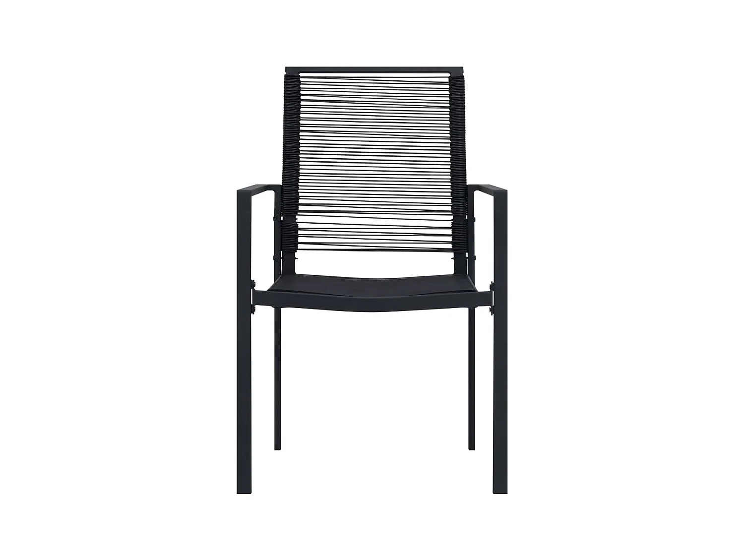 Tuinstoelen 4 st PVC-rattan zwart NL25826