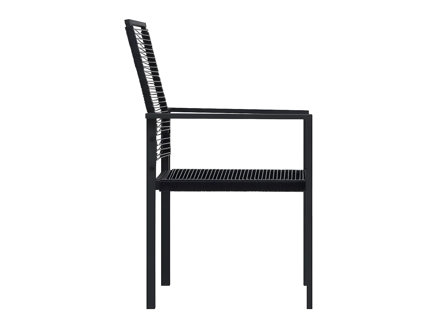 Tuinstoelen 4 st PVC-rattan zwart NL25826