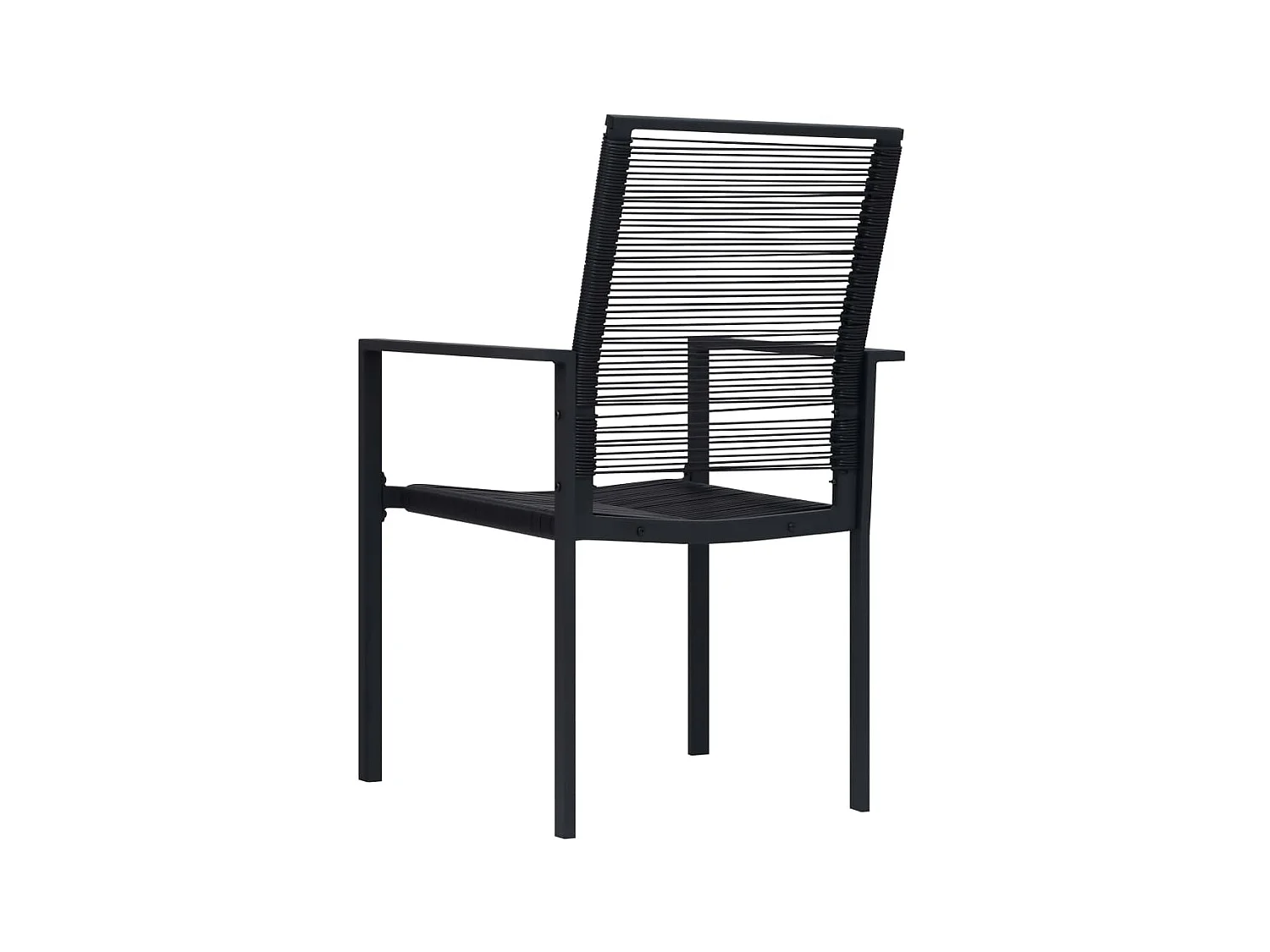 Tuinstoelen 4 st PVC-rattan zwart NL25826