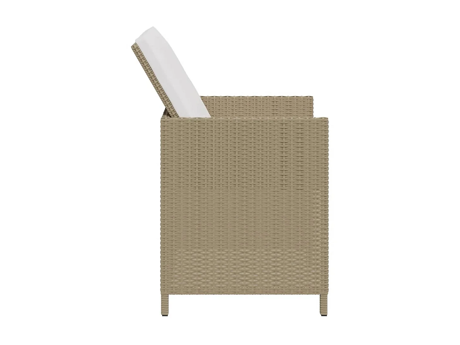 Tuinstoelen 4 st met kussens poly rattan beige NL81861