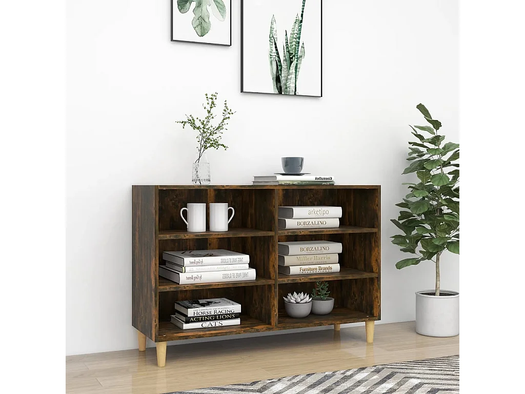 Sideboard Anrichte Räuchereiche 103,5x35x70 cm Holzwerkstoff -RM35100