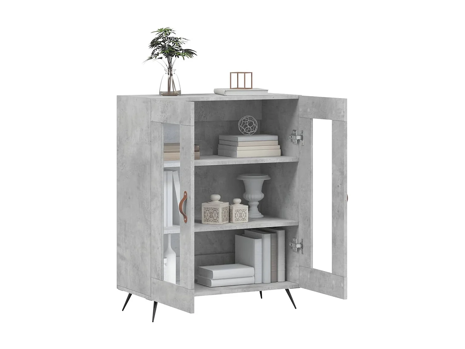 Sideboard Lowboard - Betongrau 69,5x34x90 cm Holzwerkstoff -RM24536