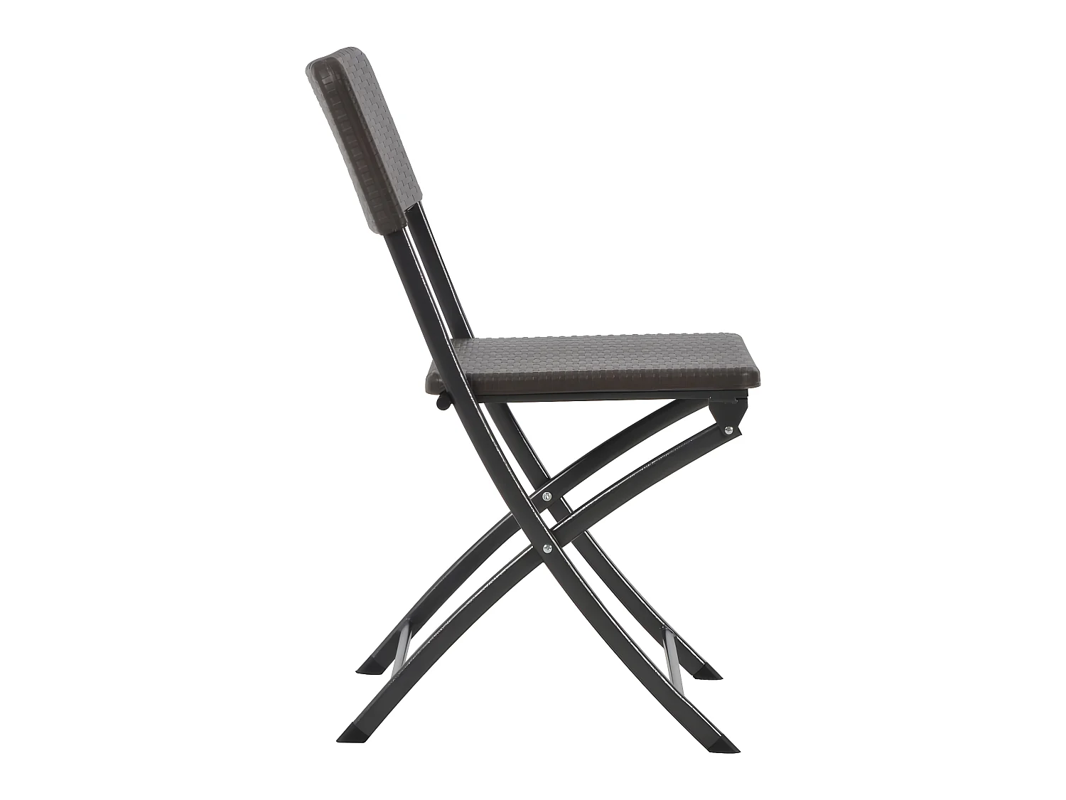 Chaises pliables de jardin 4 pcs PEHD et acier SEF32189