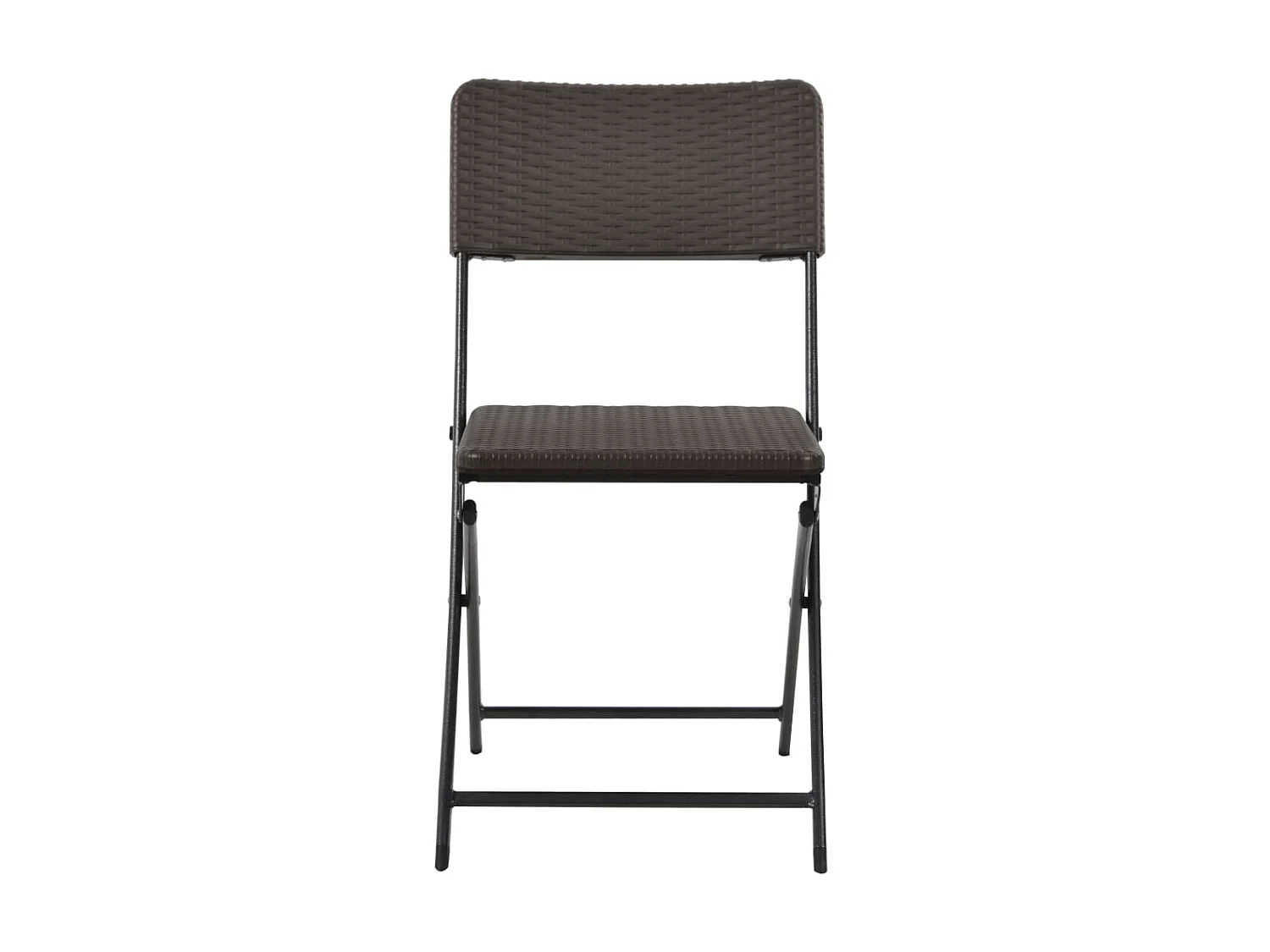 Chaises pliables de jardin 4 pcs PEHD et acier SEF32189