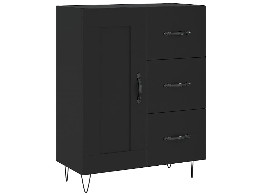 Sideboard Schwarz Anrichte 69,5x34x90 cm Holzwerkstoff -RM72105