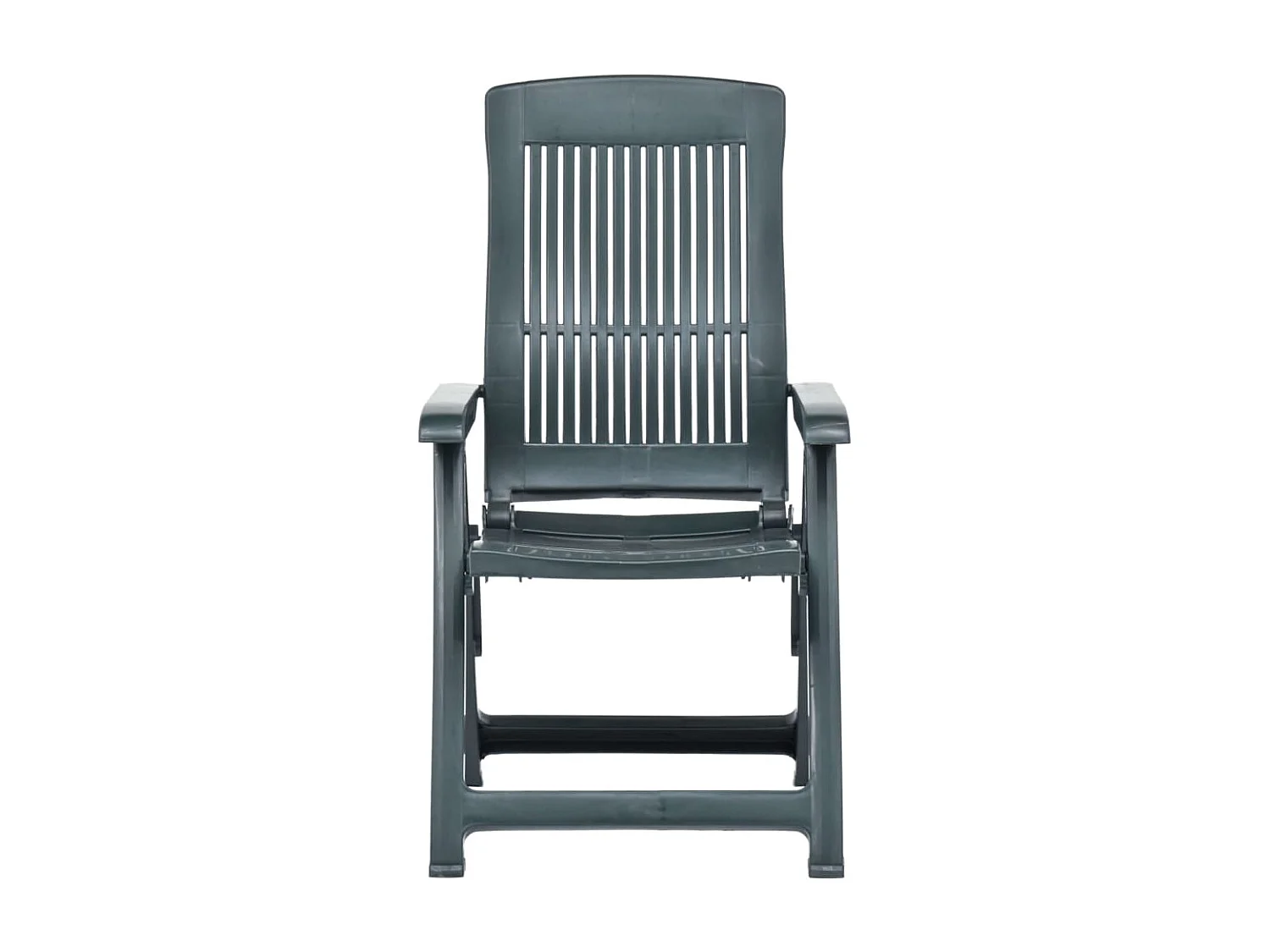 Chaises inclinables de jardin 2 pcs Plastique Vert SEF62339