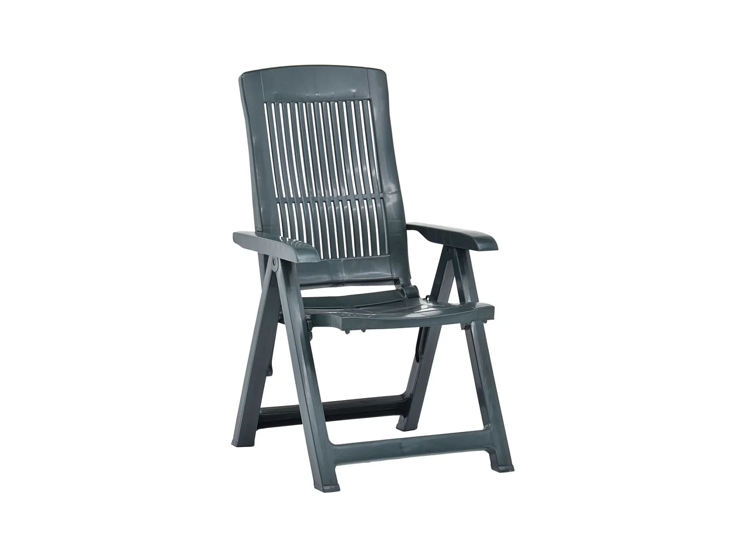Chaises inclinables de jardin 2 pcs Plastique Vert SEF62339