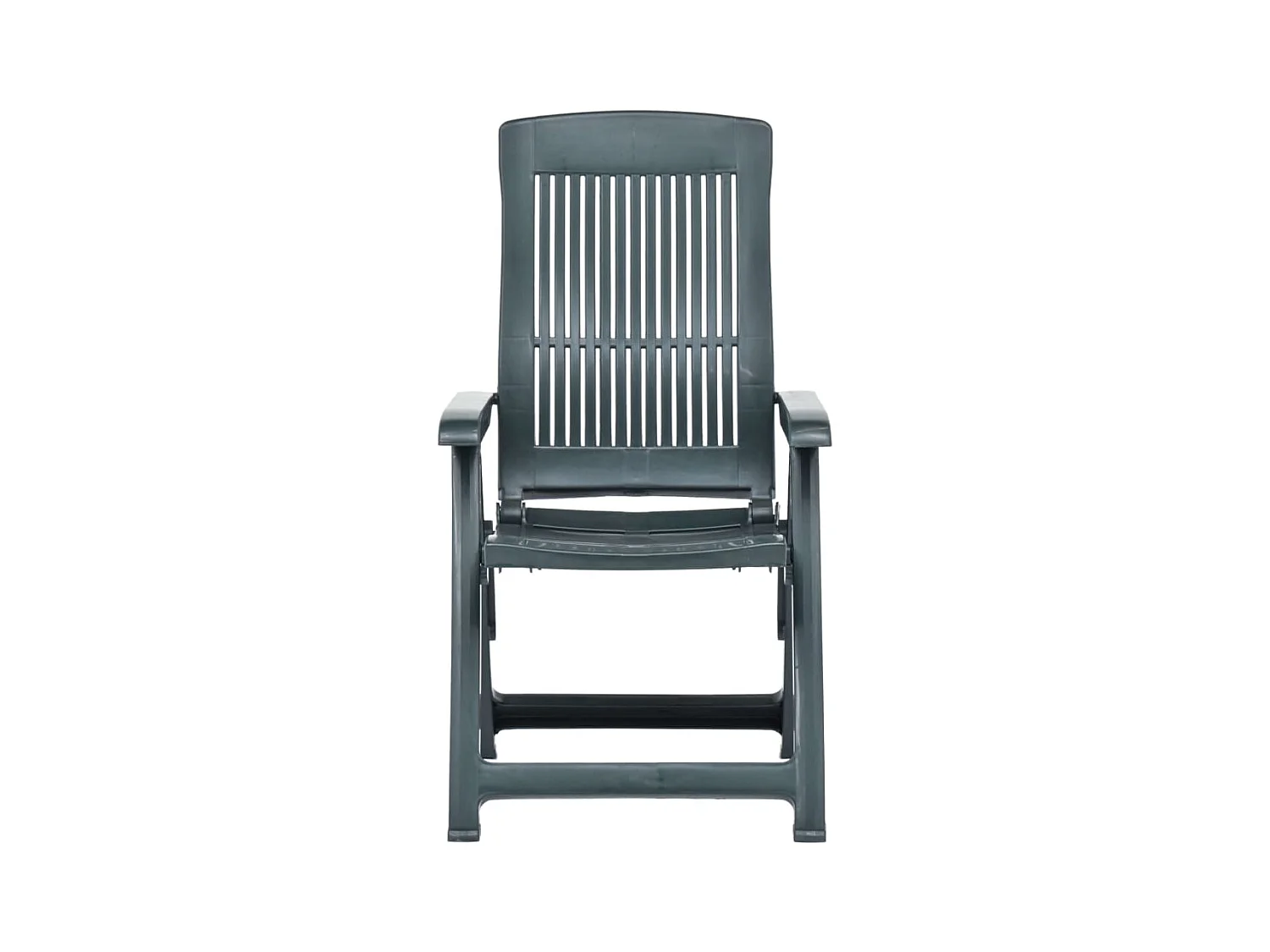 Chaises inclinables de jardin 2 pcs Plastique Vert SEF62339