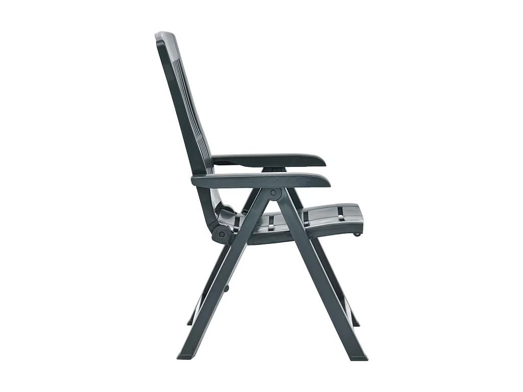 Chaises inclinables de jardin 2 pcs Plastique Vert SEF62339