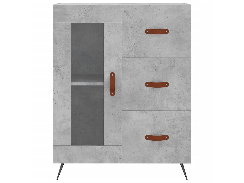 Sideboard Lowboard - Betongrau 69,5x34x90 cm Holzwerkstoff -RM47884