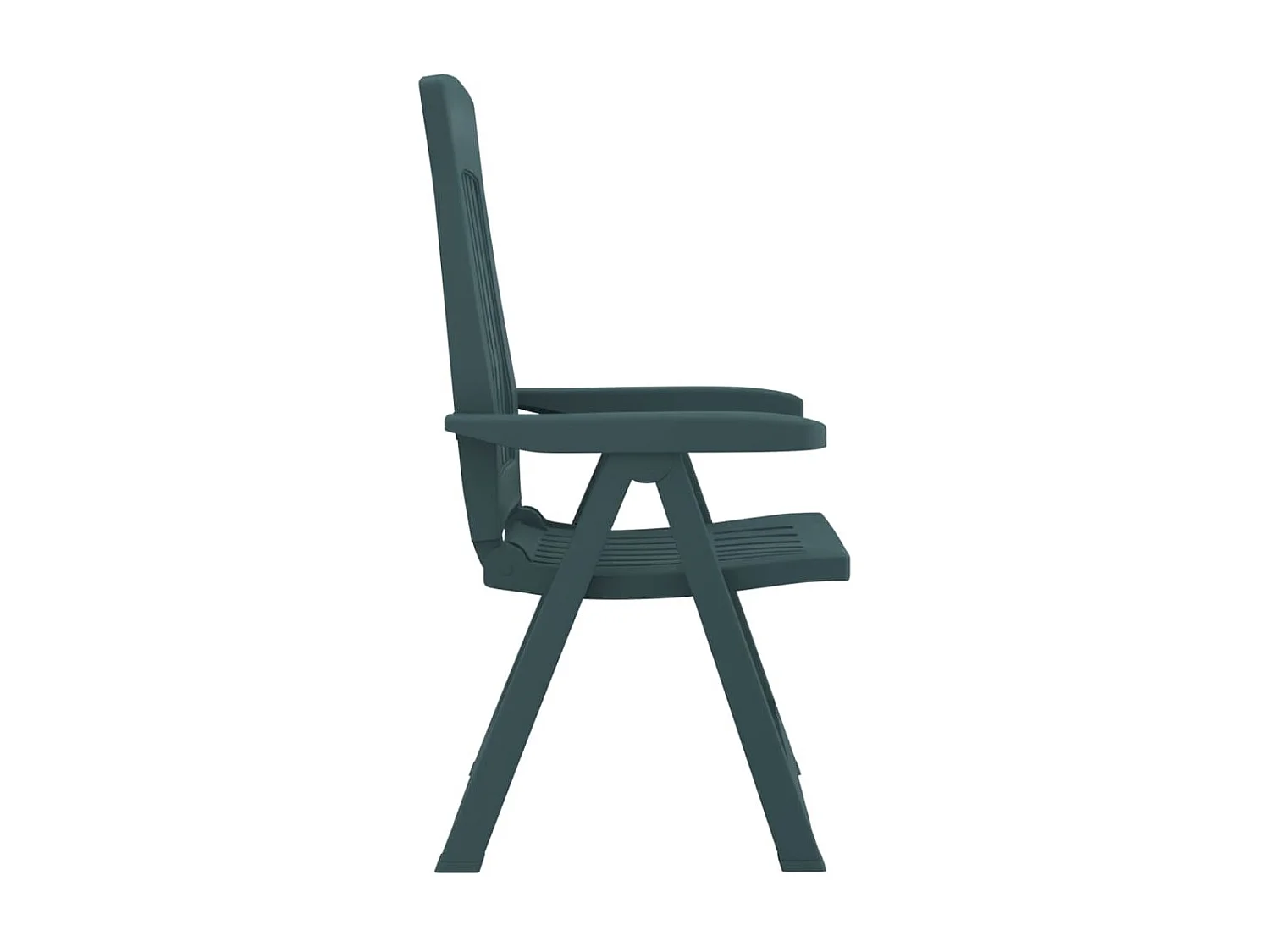 Chaises inclinables de jardin 2 pcs vert PP SEF51663