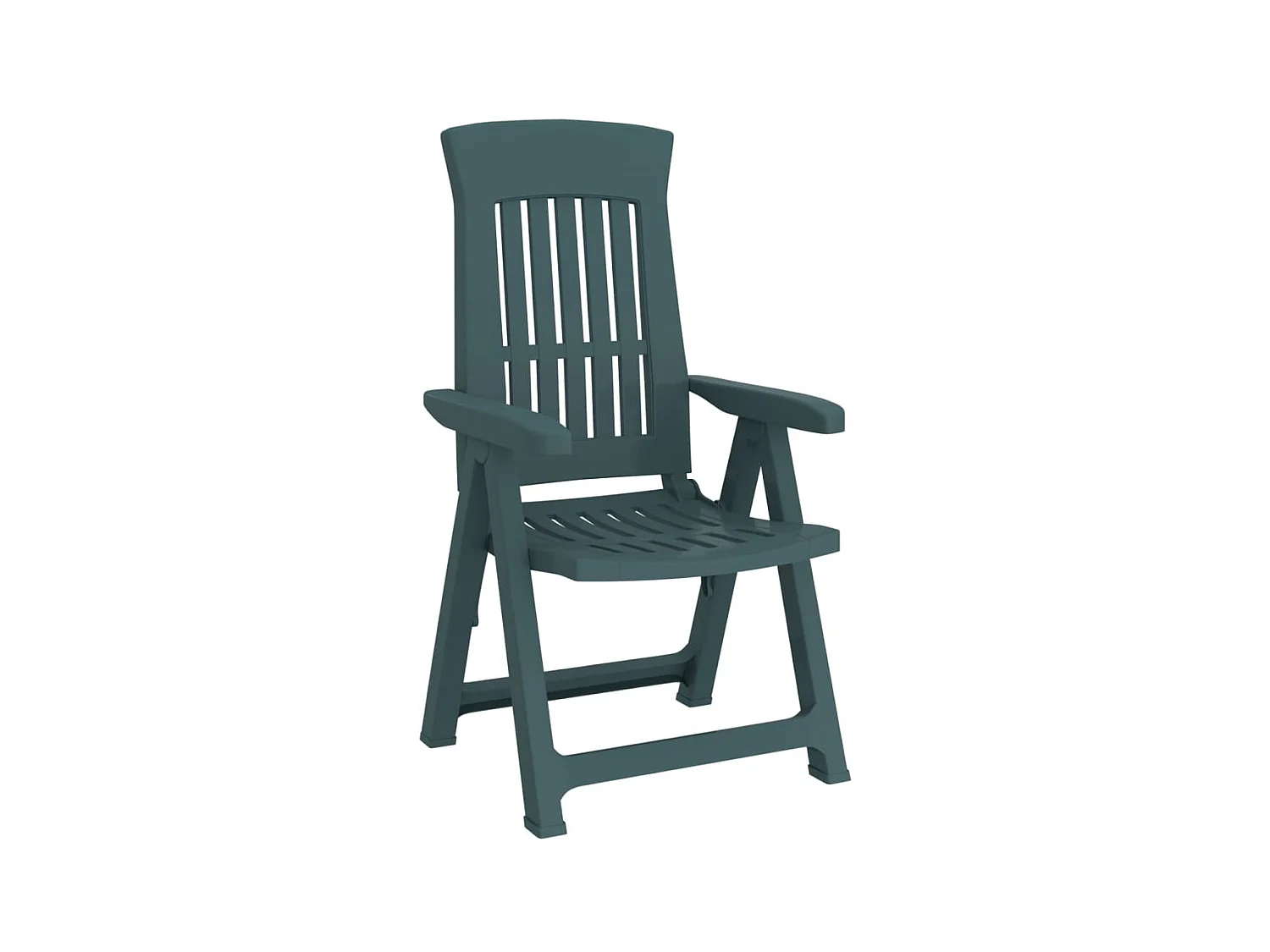 Chaises inclinables de jardin 2 pcs vert PP SEF51663